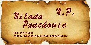 Milada Paučković vizit kartica